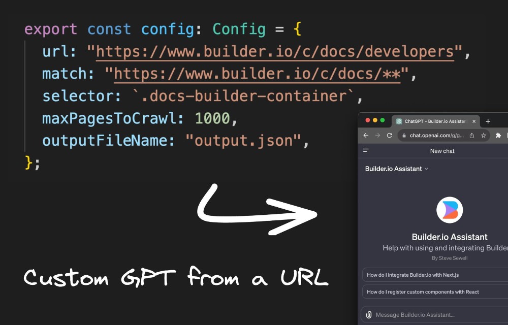 GPT Crawler extracting website content into a JSON file for AI training